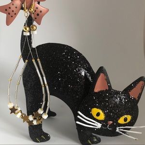 Star Crafts Gold Star and Mother of Pearl Hoops